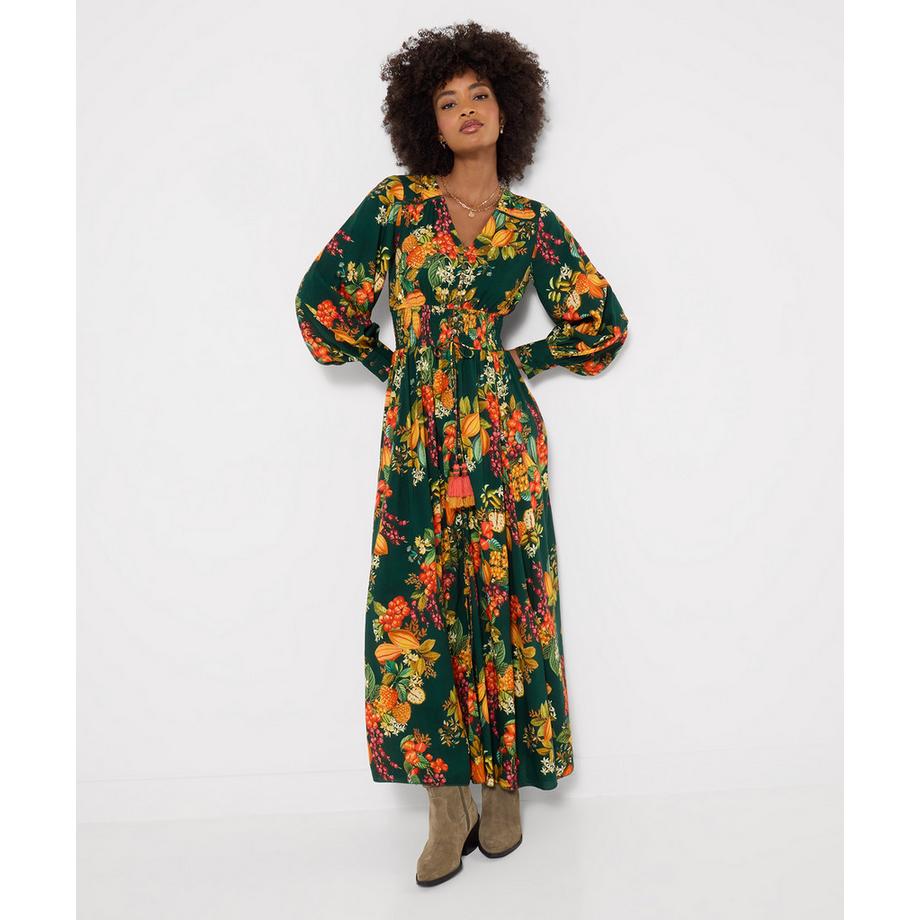 Joe Browns  Robe Longue à Manches Longues Imprimé Fruits Selena 