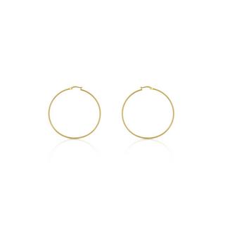 MUAU Schmuck  Creolen Gelbgold 750 Runddraht 50mm 
