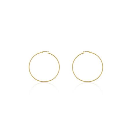 MUAU Schmuck  Creolen Gelbgold 750 Runddraht 50mm 