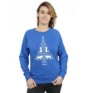 Disney Frozen Albero di Natale Grafico Slim Fit Felpa  