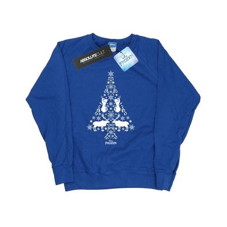 Disney Frozen Albero di Natale Grafico Slim Fit Felpa  