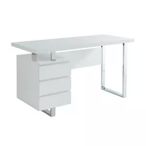 Schreibtisch mit 3 Schubladen - MDF - Weiß lackiert - MYLAN II