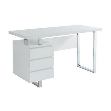 Schreibtisch mit 3 Schubladen - MDF - Weiß lackiert - MYLAN II