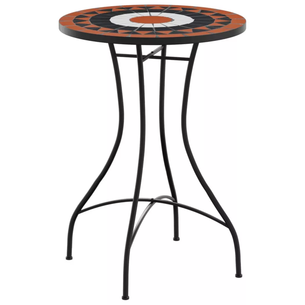 VidaXL - Table de bistro mosaïque céramique, One Size, Orange