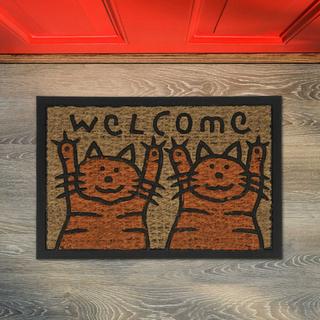 B2X Fußmatte Kokosfaser Katzen  