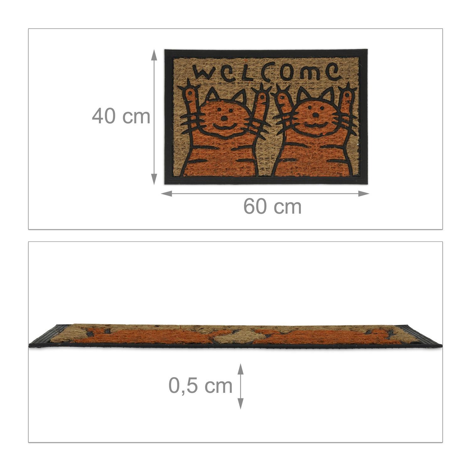 B2X Fußmatte Kokosfaser Katzen  