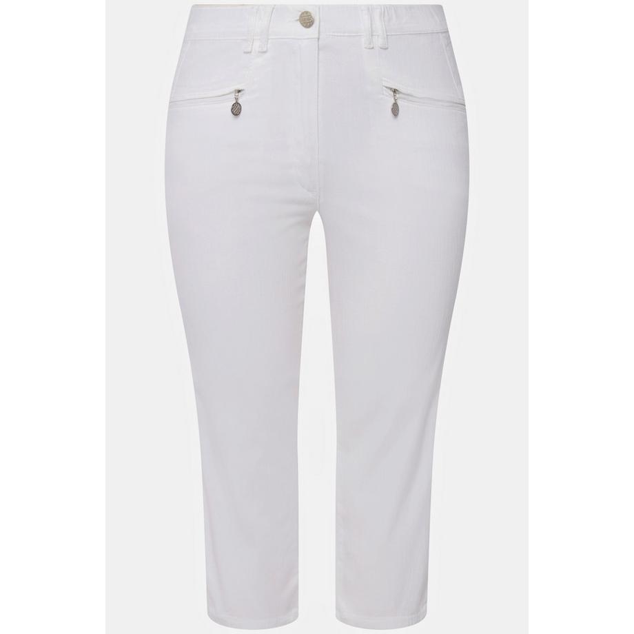 Ulla Popken Mony Pantalon Longueur Mollet Stretch Poches Zippées  