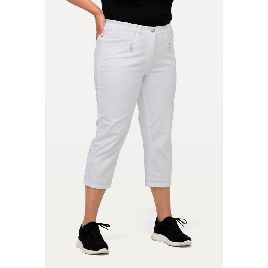 Ulla Popken Mony Pantalon Longueur Mollet Stretch Poches Zippées  