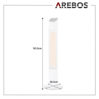 Arebos Riscaldatore radiante 2000 W | Infrarossi | Timer 24 ore | Con telecomando  