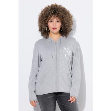 Cardigan à capuche et poche kangourou, motif NYC