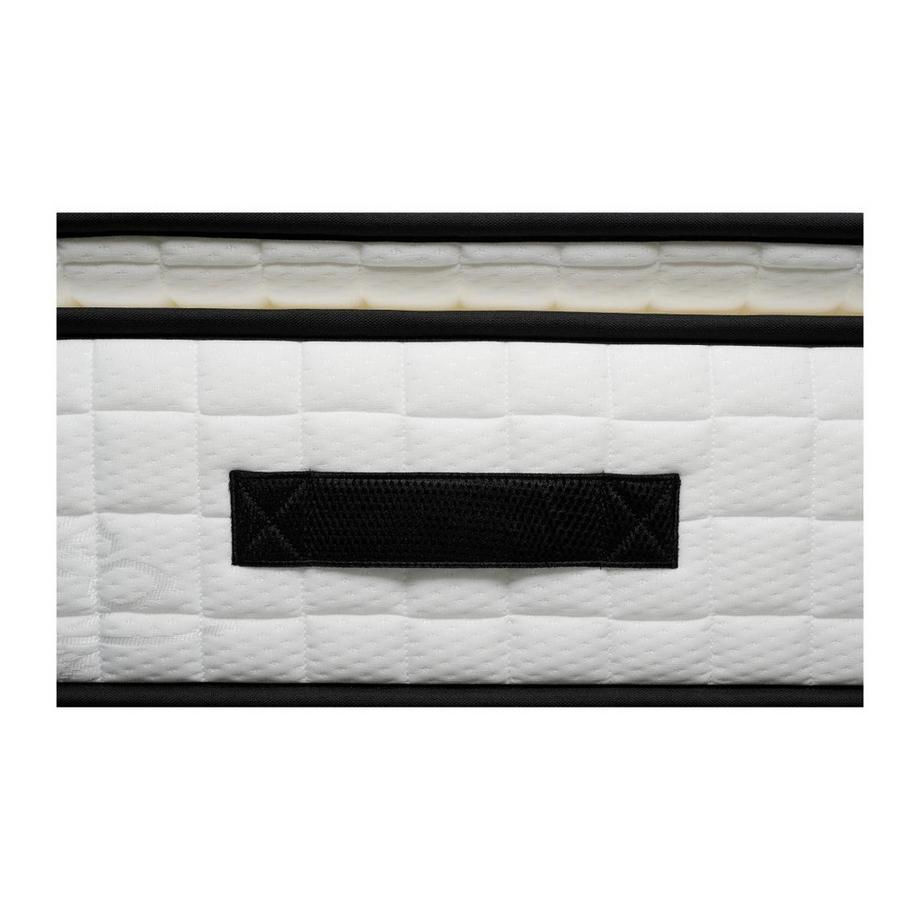 Vente-unique Set 180 x 200 cm Rete contenitore Bianco + Materasso schiuma e rivestimento bambù sp. 23 cm - ADANA di NATUREA  