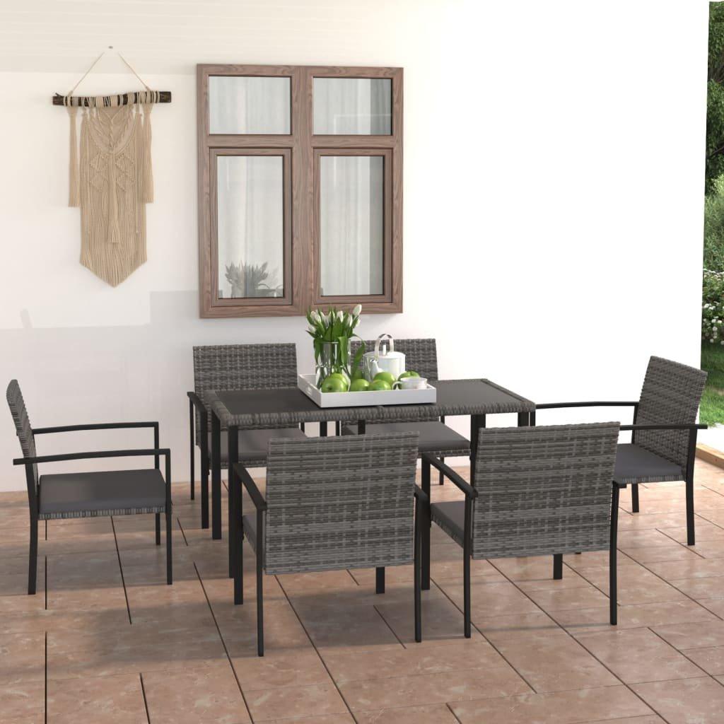 VidaXL set da pranzo Polirattan  