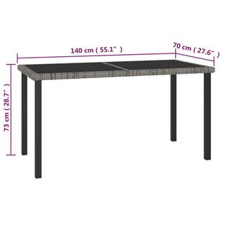 VidaXL set da pranzo Polirattan  