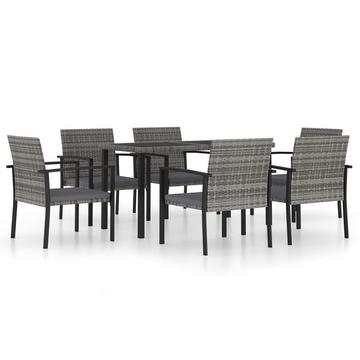 Garten-essgruppe poly-rattan