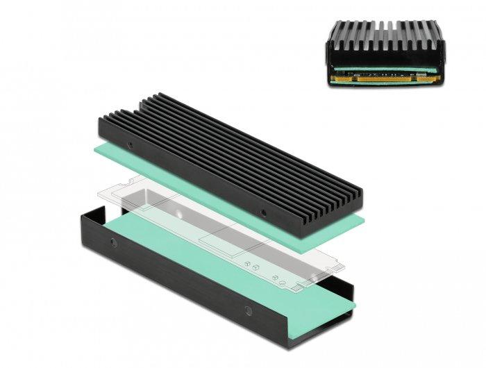 DeLock  18353 système de refroidissement d’ordinateur Disque électronique Dissipateur thermique/Radiateur Noir 1 pièce(s) 