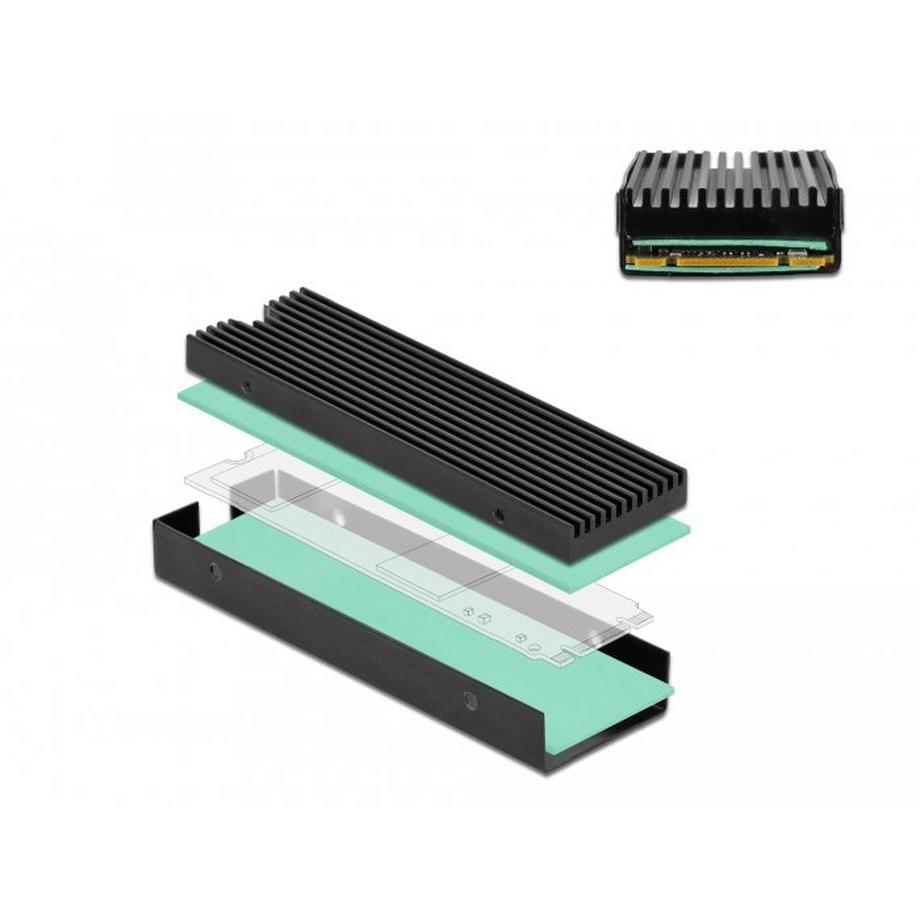 DeLock  Dissipatore di calore per M.2 SSD 2280 nero 