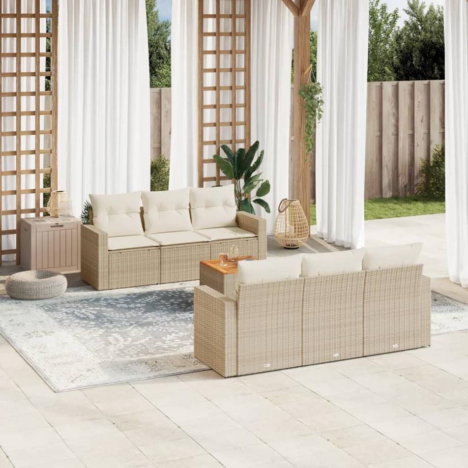 VidaXL set divano da giardino Polirattan  
