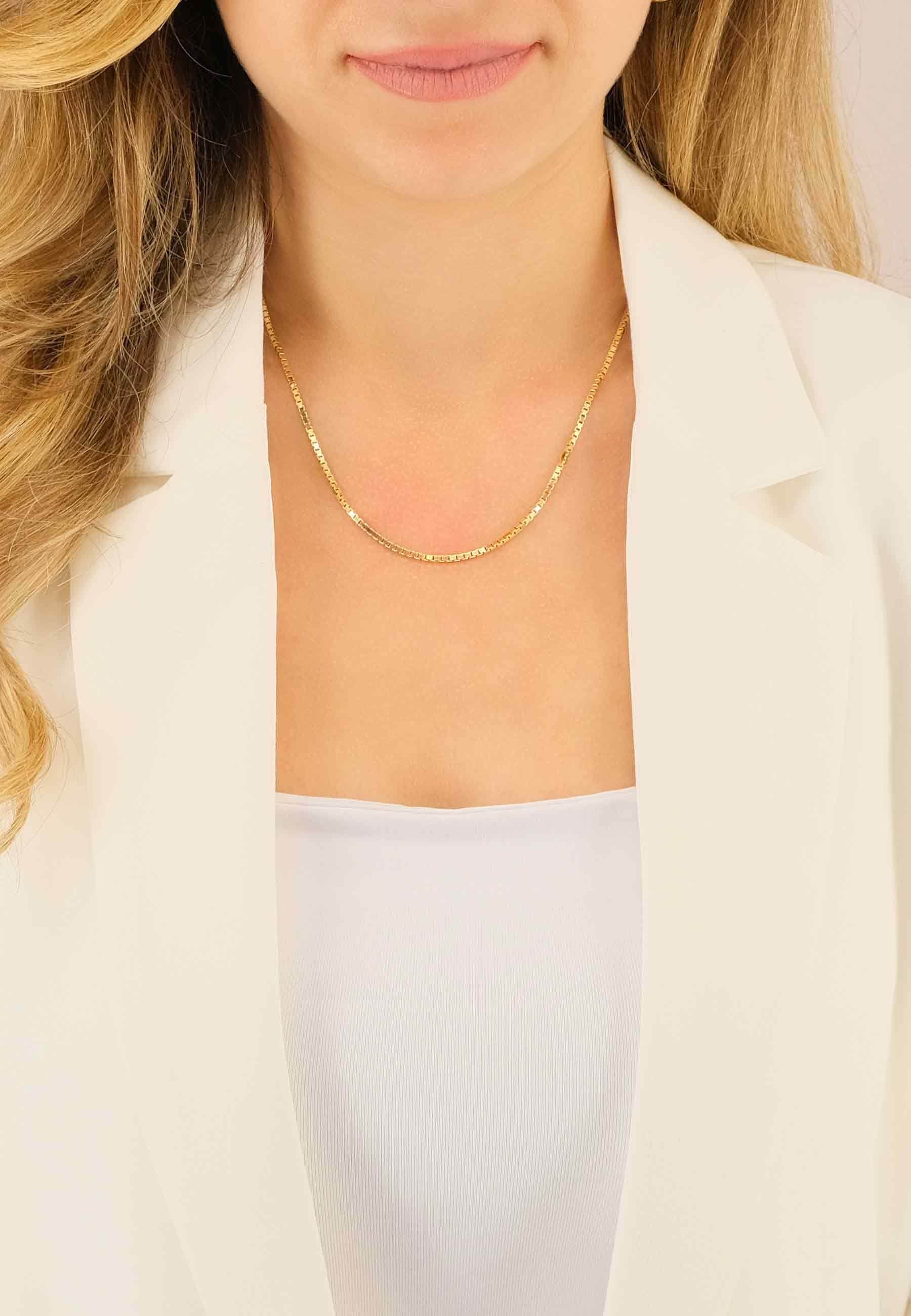 MUAU Schmuck  Collier Venezianer Gelbgold 750, 1.8mm, 40cm 