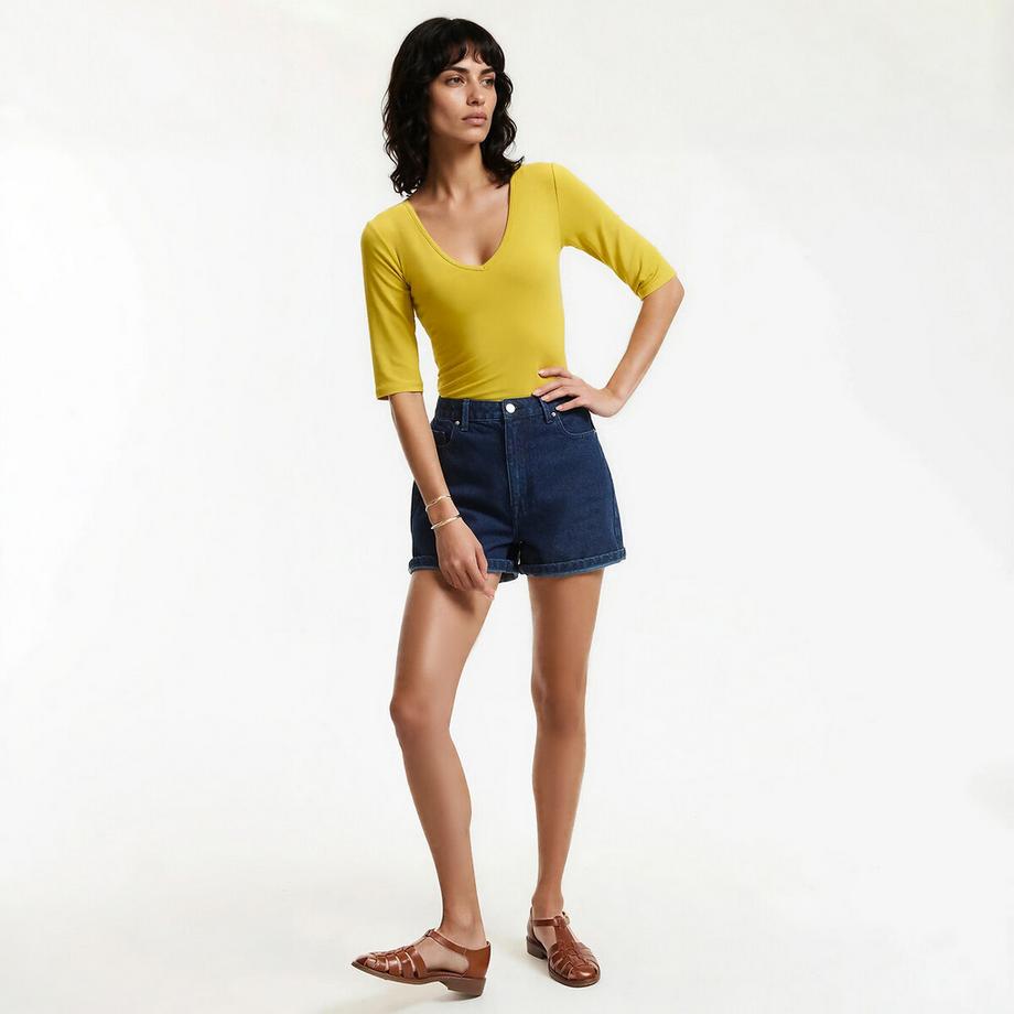 La Redoute Collections V-Ausschnitt T-Shirt  