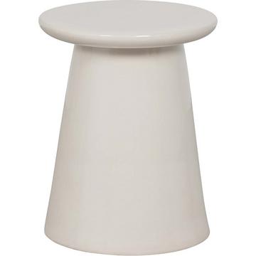 Tavolino Button in ceramica bianca