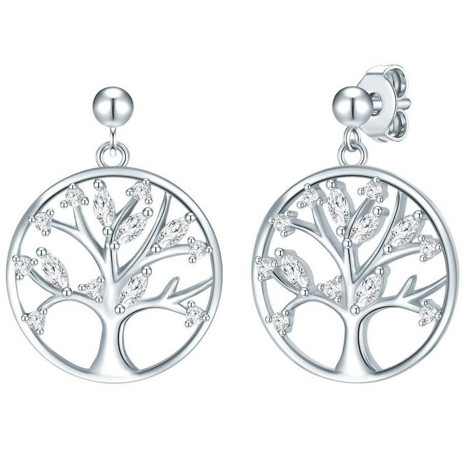 Femme Boucles d´oreilles Arbre de vie