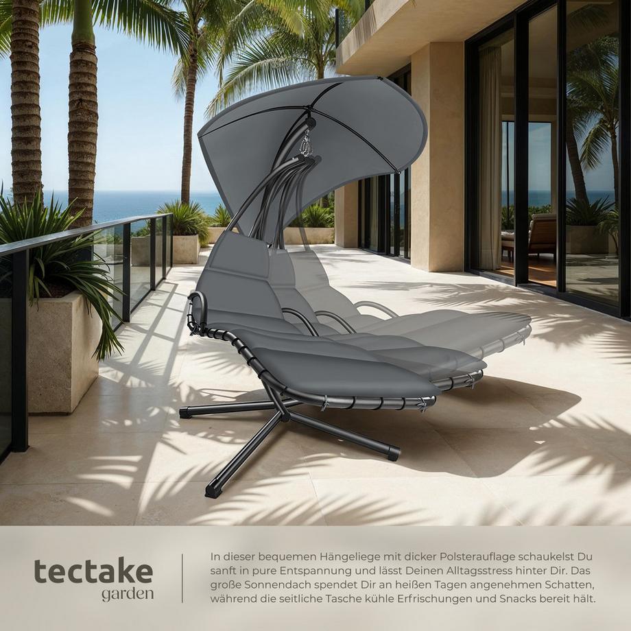 Tectake Sdraio sospesa Elaria  grande parasole con protezione UV  