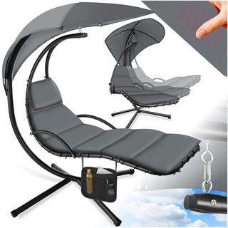 Tectake Fauteuil suspendu Elaria avec pare-soleil et poche latérale  
