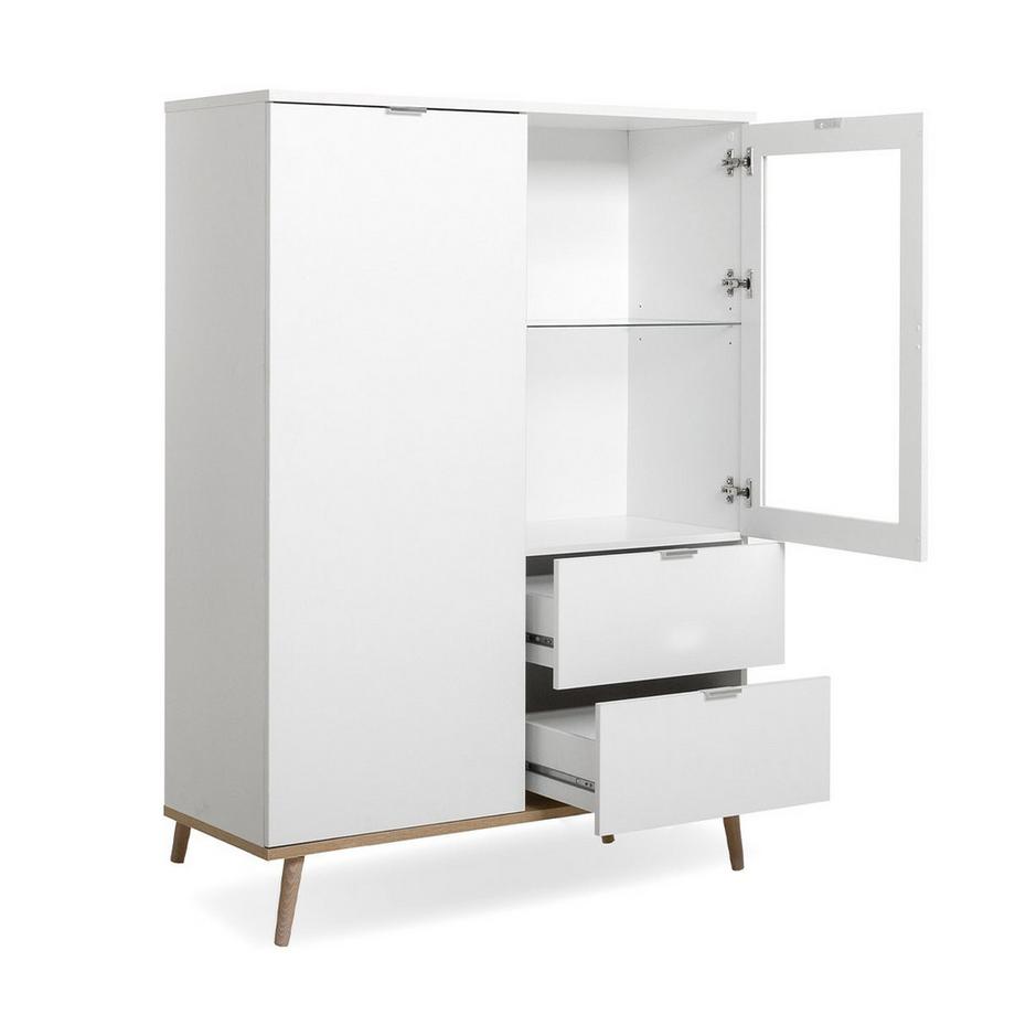 Calicosy Vaisselier avec 2 Portes et 2 Tiroirs H140 cm - COPENHAGUE  