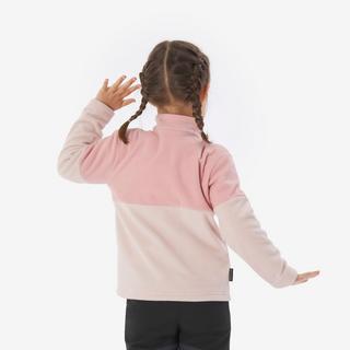 QUECHUA  Fleece-Wanderjacke Kinder MH500 Halber Reissverschluss 