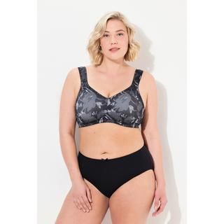 Ulla Popken  Soutien-gorge microfibre, fleurs, sans armatures, bonnet C-E 