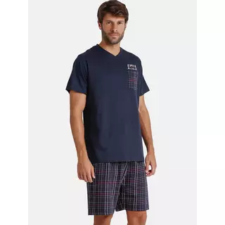 Admas  Pyjama Shorts T-Shirt V-Ausschnitt JAndJ Lois 