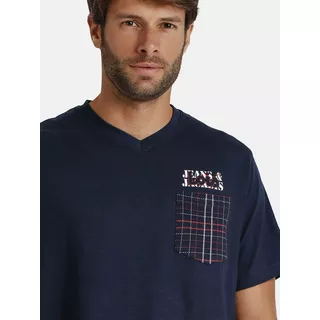 Admas  Pyjama Shorts T-Shirt V-Ausschnitt JAndJ Lois 