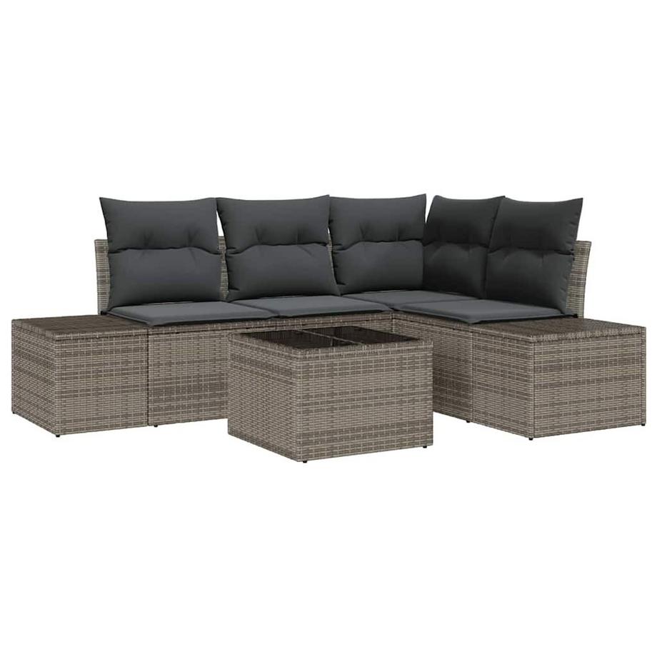 Gartensofa-set poly-rattan