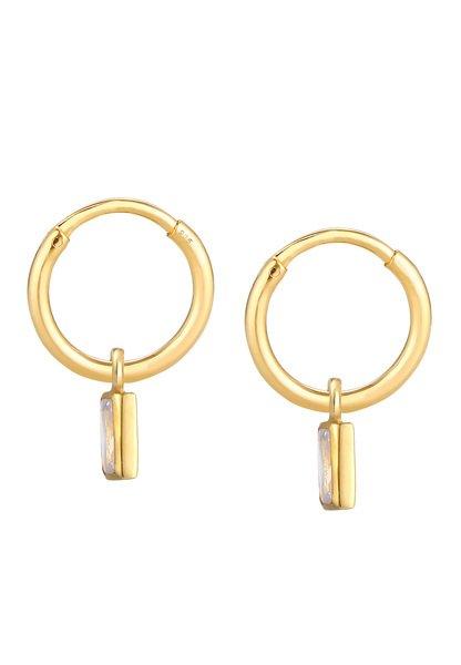 Elli  Ohrringe Creolen Zirkonia Kristalle 