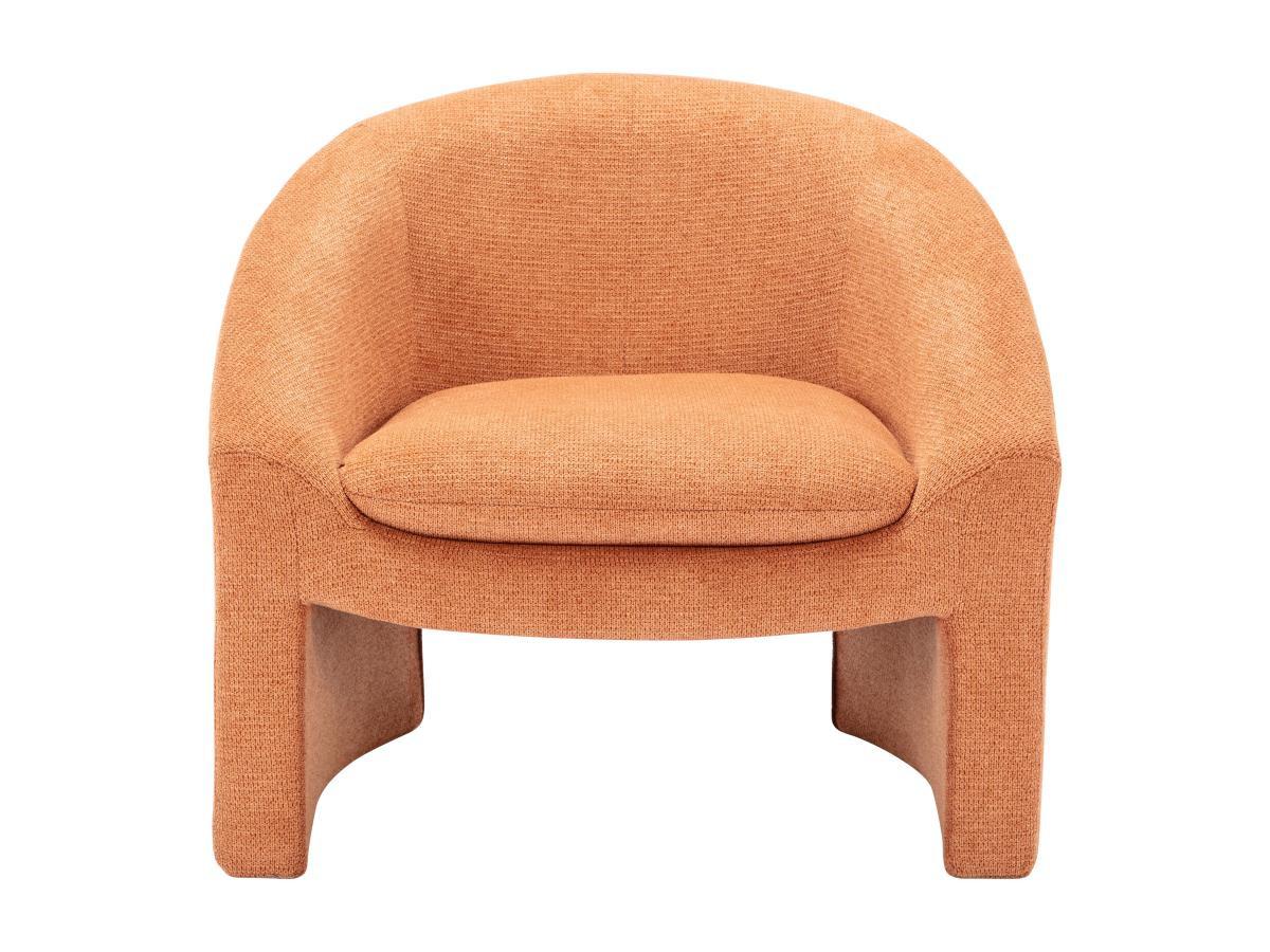 Vente-unique Fauteuil en tissu terracotta OSSANA  