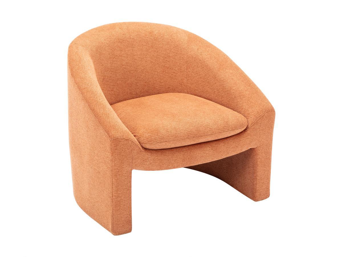 Vente-unique Fauteuil en tissu terracotta OSSANA  