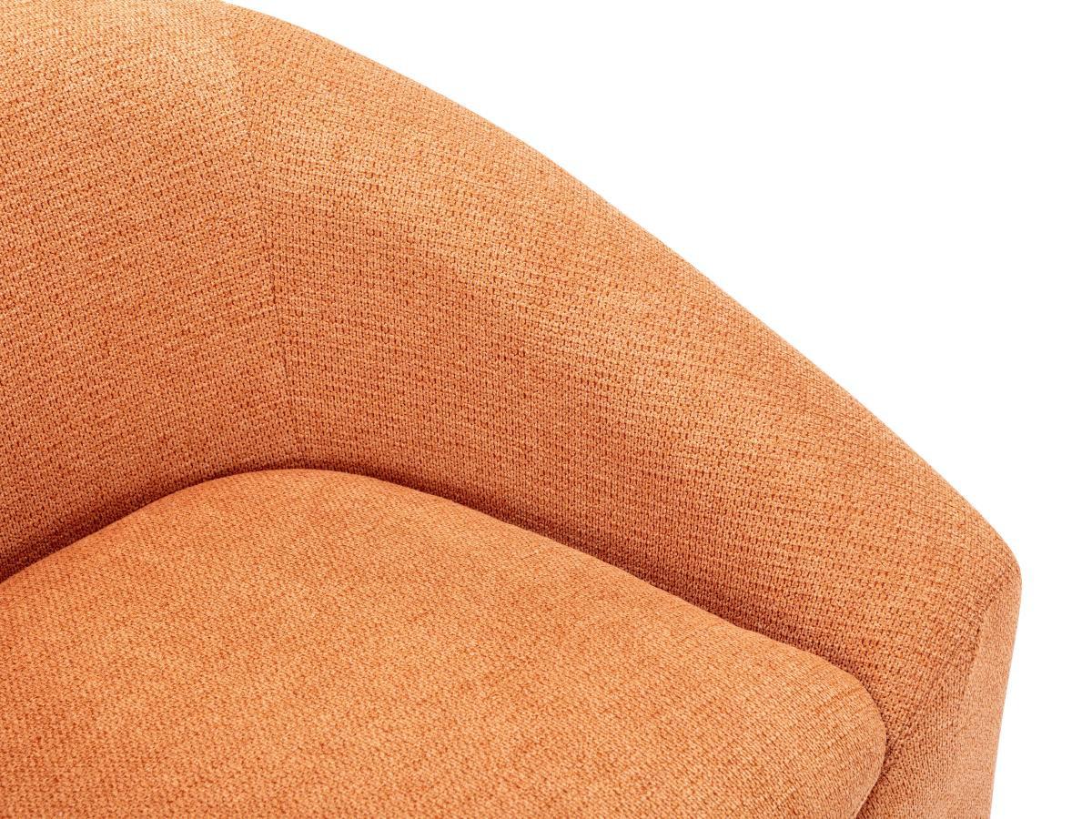 Vente-unique Fauteuil en tissu terracotta OSSANA  