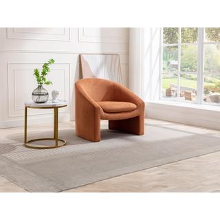 Vente-unique Fauteuil en tissu terracotta OSSANA  