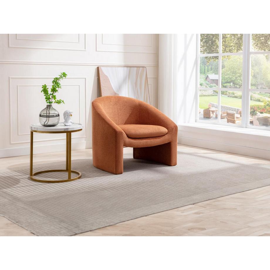 Vente-unique Sessel - Stoff - Terracotta - OSSANA  
