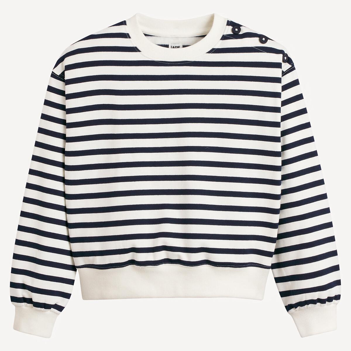 La Redoute Collections  Gestreiftes Sweatshirt mit rundem Ausschnitt 