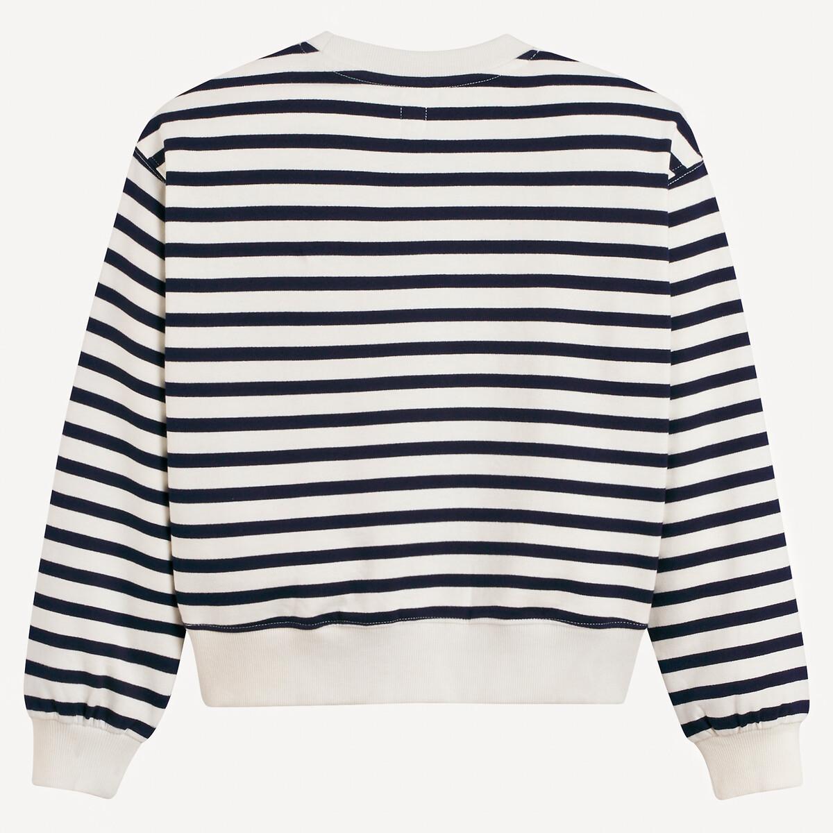 La Redoute Collections  Gestreiftes Sweatshirt mit rundem Ausschnitt 