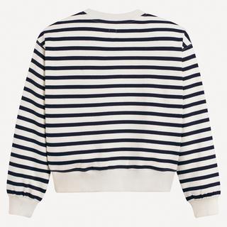 La Redoute Collections  Gestreiftes Sweatshirt mit rundem Ausschnitt 