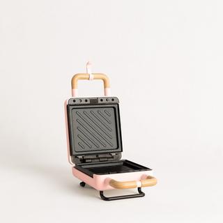 CREATE STONE 2 IN 1 COMPACT - Appareil à sandwich et gaufrier avec assiettes interchangeables rose pastel  