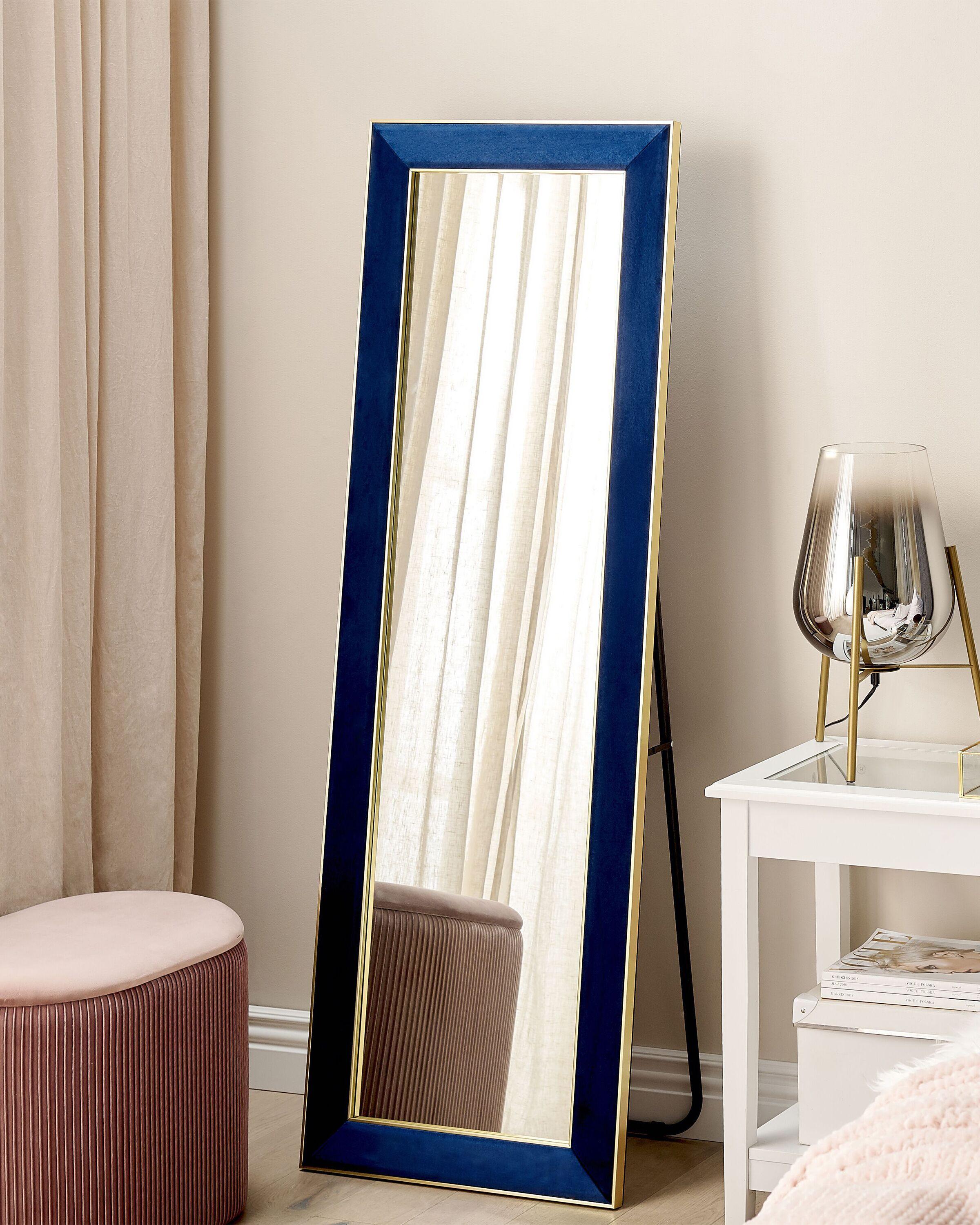 Beliani Miroir sur pied en Velours Glamour LAUTREC  