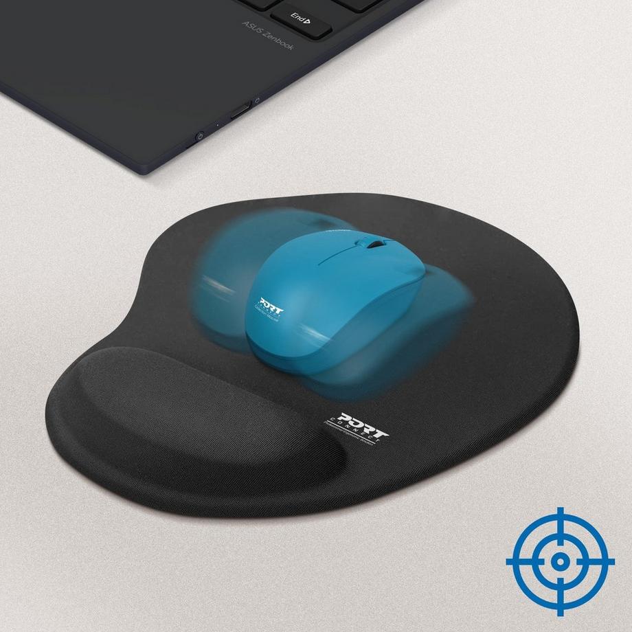 Port  Tappetino per mouse con poggiapolso 