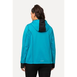 Ulla Popken  HYPRAR Sweatjacke, Reflektordruck, Kapuze, Daumenloch 