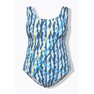 Ulla Popken Wellenmuster Piping Badeanzug  