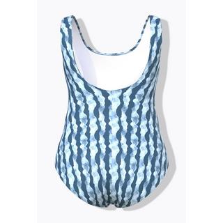 Ulla Popken Wellenmuster Piping Badeanzug  