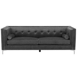 Beliani 3 Sitzer Sofa aus Samtstoff Glamourös AVALDSENES  