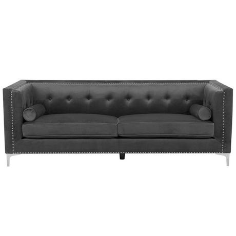 Beliani 3 Sitzer Sofa aus Samtstoff Glamourös AVALDSENES  